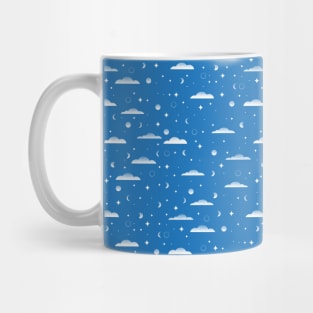 Sky, clouds, moons and stars pattern Mug
